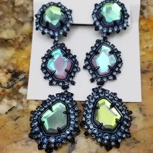 Kendra Scott Jewelry Nwot Kendra Scott Aria Gunmetal Plated